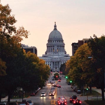Road Leading Towards United States Capitol
